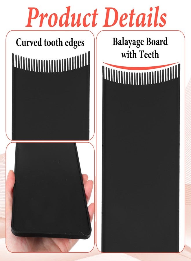 Elegaperma 2pcs Highlighting Board, Reusable Foil Board for highlights, Balayage Board with Teeth, Foiling Board for Hairstylist Salon Hair Dye Tools (Black & Red) - Image 4